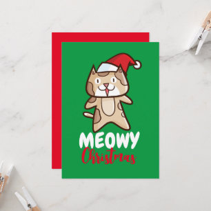 Invitation Noël Meowy personnalisable