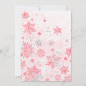 Invitation Noël merveilleux Rose Bébé il fait froid dehors (Dos)