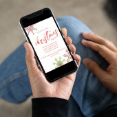 Invitation Noël mignon couleur flocon d'hiver Whimsical