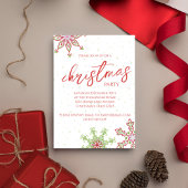 Invitation Noël mignon couleur flocon d'hiver Whimsical