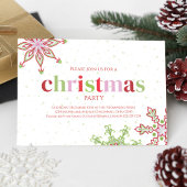 Invitation Noël mignon couleur flocon d'hiver Whimsical