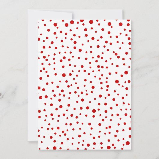 Invitation Noël mignon en rouge fête de Noël (Dos)