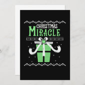 Invitation Noël Miracle Joyeux Noël cadeau (Devant / Derrière)