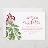 Invitation Noël Mistletoe Social Media QR Code (Devant)