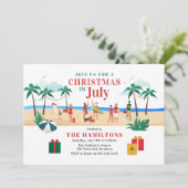 Invitation Noël moderne en Juillet Fun (Debout devant)