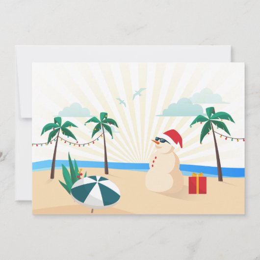 Invitation Noël moderne en Juillet Fun (Dos)