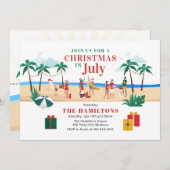 Invitation Noël moderne en Juillet Fun (Devant / Derrière)