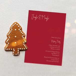Invitation Noël moderne   Red Jingle et Mingle
