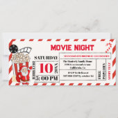 Invitation Noël Movie Nuit Anniversaire Billet fête (Devant)