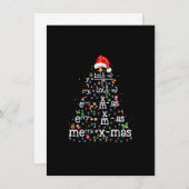 Invitation Noël Noël Noël Noël Noël Noël vêtements mathématiq (Devant / Derrière)