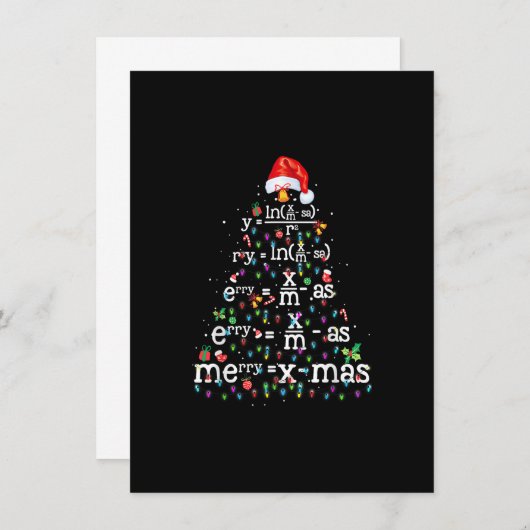 Invitation Noël Noël Noël Noël Noël Noël vêtements mathématiq (Devant / Derrière)