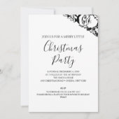 Invitation Noël noir et blanc classique (Devant)