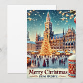 Invitation Noël nostalgique à Munich - Charme des Fêtes (Devant / Derrière)