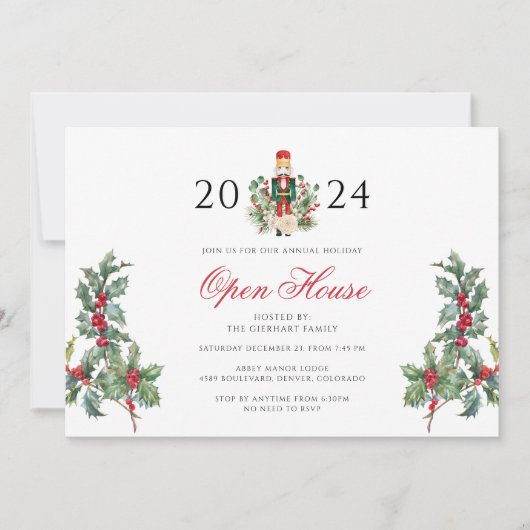 Invitation Noël Nutcracker Open House (Devant)