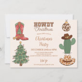 Invitation Noël occidental rustique (Devant)
