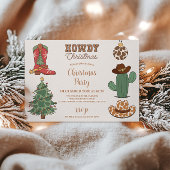 Invitation Noël occidental rustique