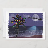 Invitation Noël Ocean Moonlight avec Père Noël (Devant)
