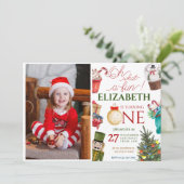 Invitation Noël Oh Quel Amusant Premier Anniversaire (Debout devant)