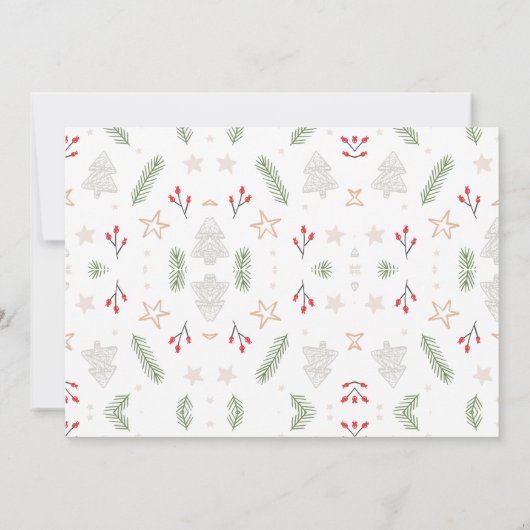 Invitation Noël Oh What Fun First Birday Photo (Dos)