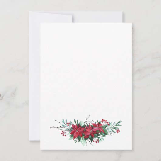 Invitation Noel Open House Poinsettia Toy Nutcracker (Dos)