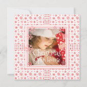 Invitation Noël Open House Snowflake Modèle photo (Devant)