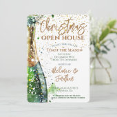 Invitation Noël Open House Toast La Fête de la saison (Debout devant)