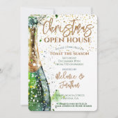 Invitation Noël Open House Toast La Fête de la saison (Devant)