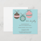 Invitation Noël ornemente la fête de vacances (Devant / Derrière)