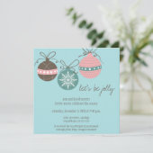 Invitation Noël ornemente la fête de vacances (Debout devant)