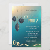 Invitation Noël Ornements Compagnie Fête de Noël (Devant)