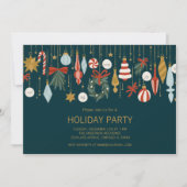 Invitation Noël Ornements Fête Fête (Devant)