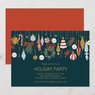 Invitation Noël Ornements Fête Fête