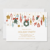 Invitation Noël Ornements Fête Fête (Devant)