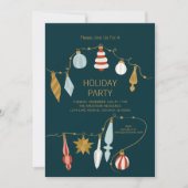 Invitation Noël Ornements Fête Fête (Devant)