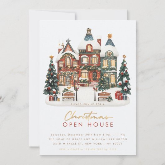 Invitation Noël Ouverture Noël (Devant)