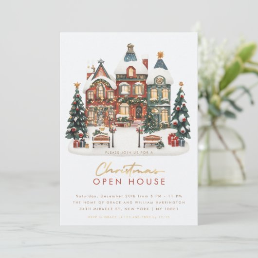 Invitation Noël Ouverture Noël (Debout devant)