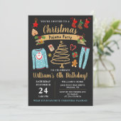 Invitation Noël Pajama Party Boys Sleepover Anniversaire (Debout devant)