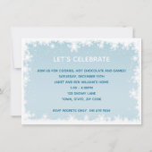 Invitation Noël, partie de Penquins d'hiver de nouvelle année (Dos)