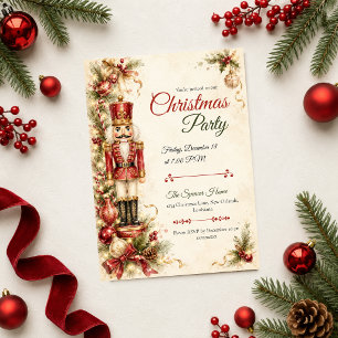 Invitation Noël Party Casse-Noisette Classique