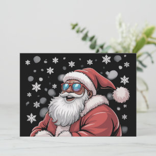Invitation Noël Père Noël Afro-Américain 