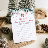 Invitation Noël Père Noël Baby shower devine le doux mess