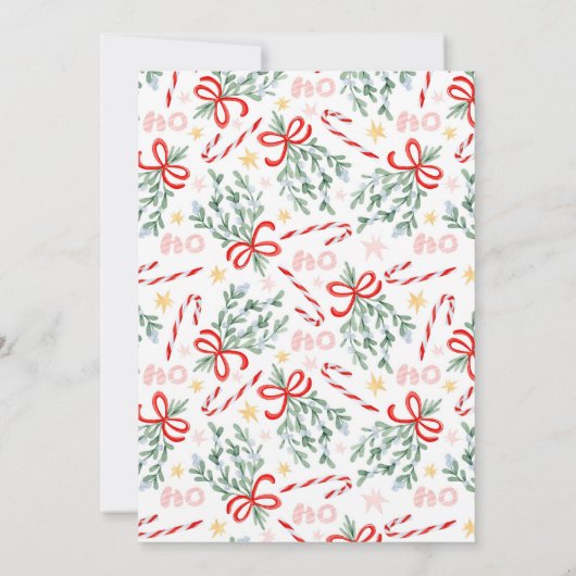 Invitation Noël Père Noël Baby shower fille rose rouge mignon (Dos)