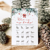 Invitation Noël Père Noël Baby shower Qui Est Mon Jeu De Bébé