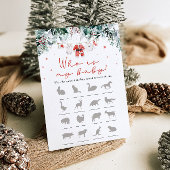 Invitation Noël Père Noël Baby shower Qui Est Mon Jeu De Bébé