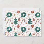 Invitation Noël Père Noël Deer Snowman hiver Anniversaire Pho (Dos)