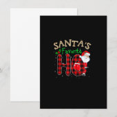 Invitation Noël Père Noël Favori Ho Xmas Pajama Funny Na (Devant / Derrière)