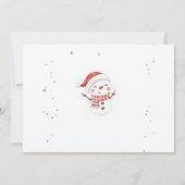 Invitation Noël Père Noël Snowman Holiday 5e anniversaire (Dos)