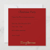 Invitation Noël Père Noël Suit Rouge Noël (Dos)