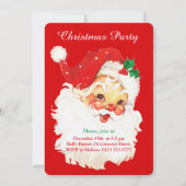 Invitation Noël Père Noël sur l'invitation de Red Party (Devant)