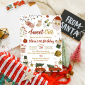 Invitation Noël Père Noël Sweet fête d'anniversaire